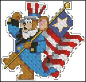Миниатюра "Мышь с американским флагом"