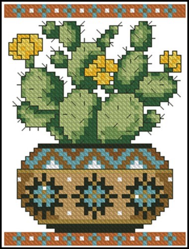 Cross stitch cacti 3
