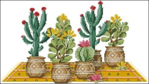 Cross stitch cacti 8