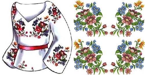 Сорочка жіноча "Квіткова пектораль"