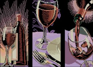 Триптих Бокал с вином