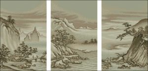 Триптих "Китайский пейзаж"