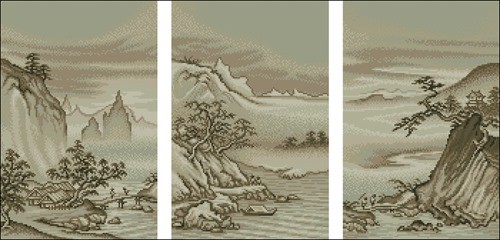 Схема для вышивки бисером Картины Бисером S-200 Китайский пейзаж