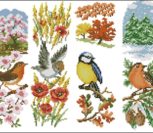 Сезонные панели с птичками