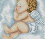 Спящий ангелочек в облаках
