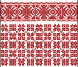 Красный норвежский узор орнамент иллюстрация