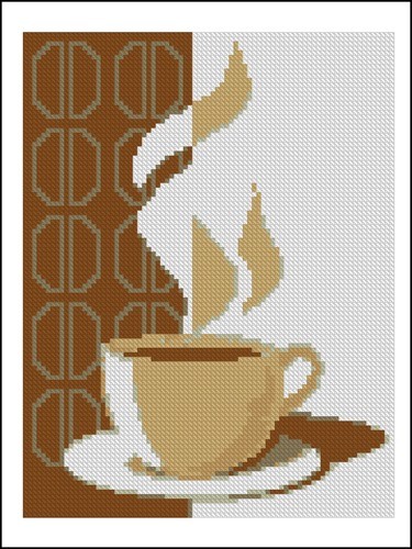Бесплатная схема вышивки крестом «Чайная чашка»