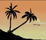 Закат с пальмами