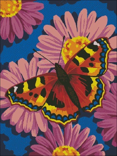 Цветы и бабочка