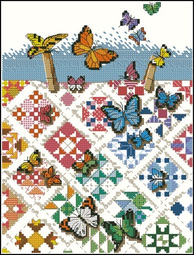 Butterflies on nine-patches