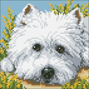 Westie Face Cushion Front
