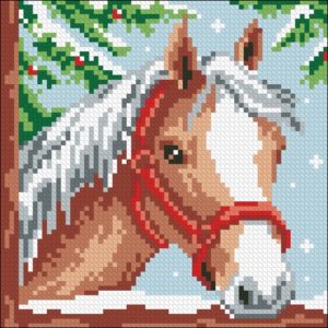 Horse in the Snow Cushion