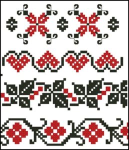 Украинский орнамент схема вышивки