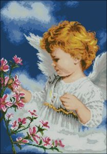 Ангелочек с цветком