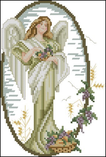 Схема вышивки «Ангел и дети» (№283604)