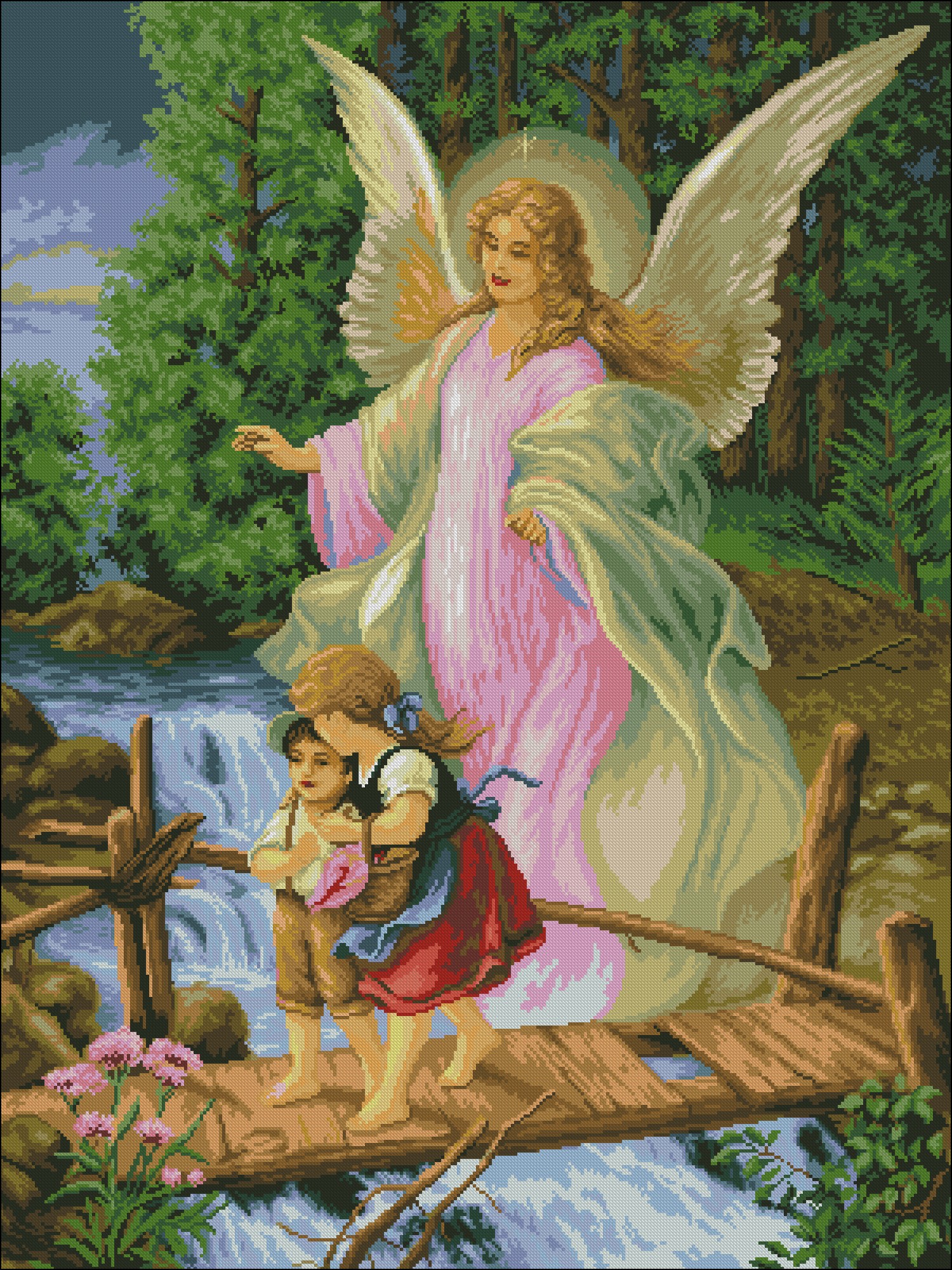 Читать онлайн ««Пасхальный Ангел». Схема вышивки крестом», e-PATTERN – Литрес