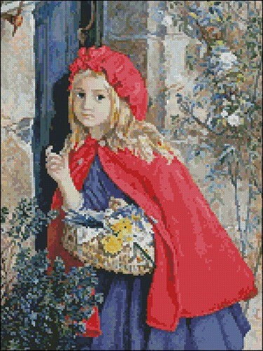 Red Riding Hood at Grandmothers Door