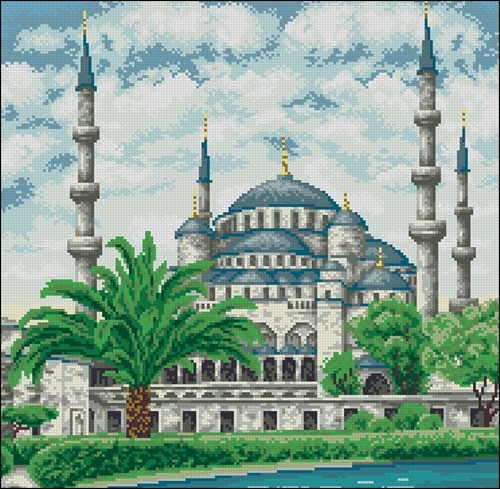 Схема вышивки - Мечеть