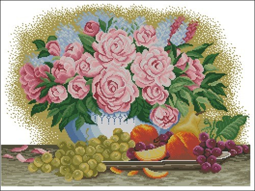 Цветочно-фруктовый натюрморт