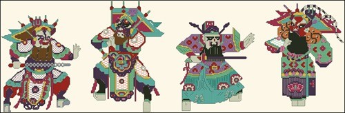Chinese Papercuts Warriors
