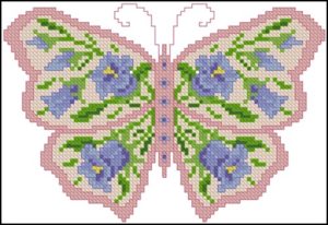 Butterfly with Canterbury Bells