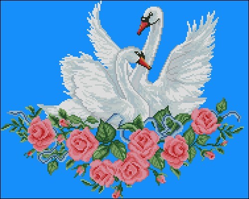 Набор для вышивания крестом PANNA Белый лебедь