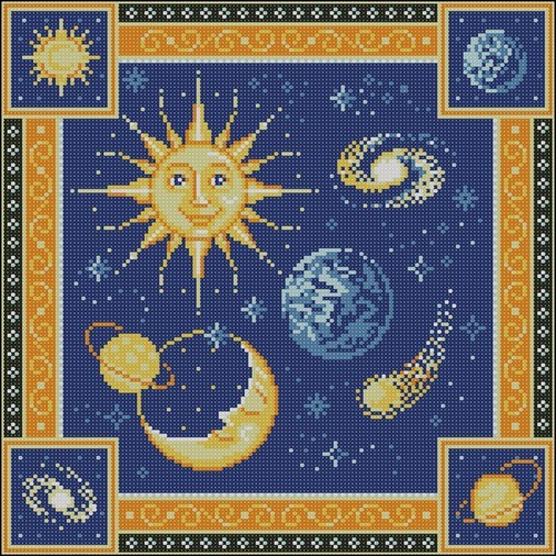Подушка "Солнце и Луна"