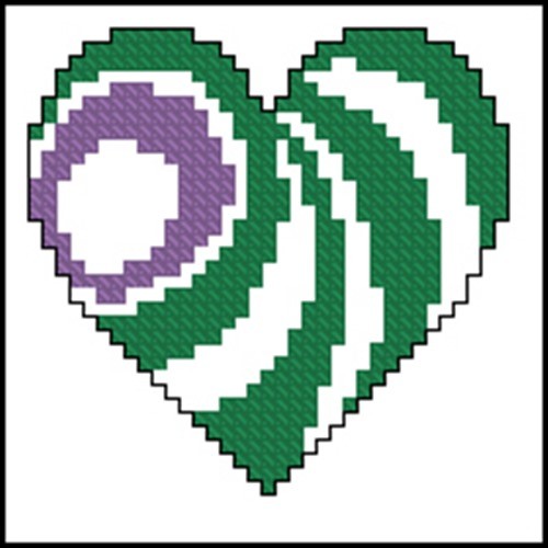 Пиксельная схема сердце