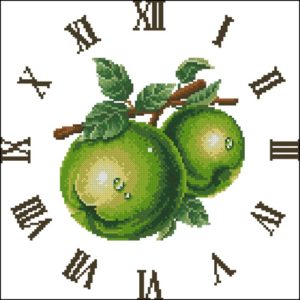 Часы "Зеленые яблоки"