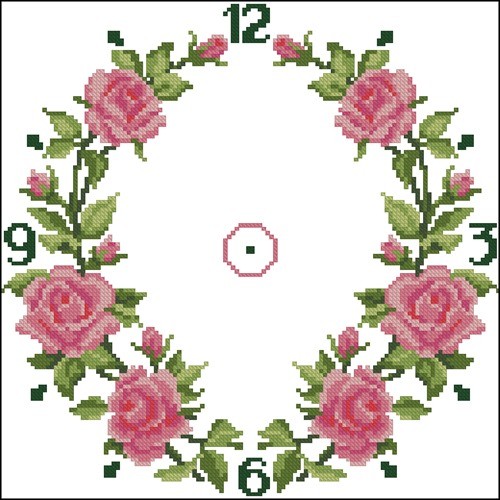 Часы своими руками с розами