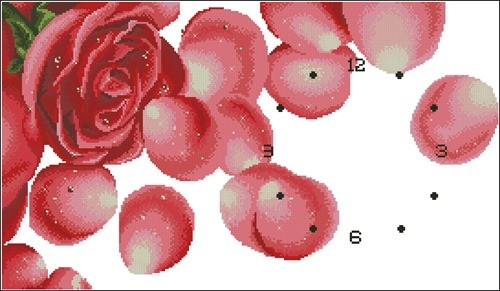 Набор для вышивания РТО Часы «Время для роз» M40008