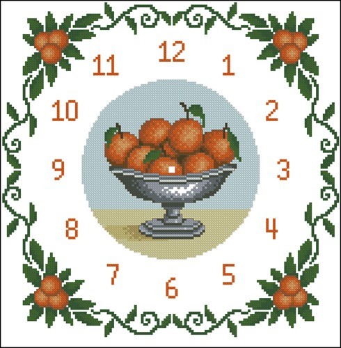 Часы с апельсинами