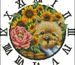 Clock Puppy by flower