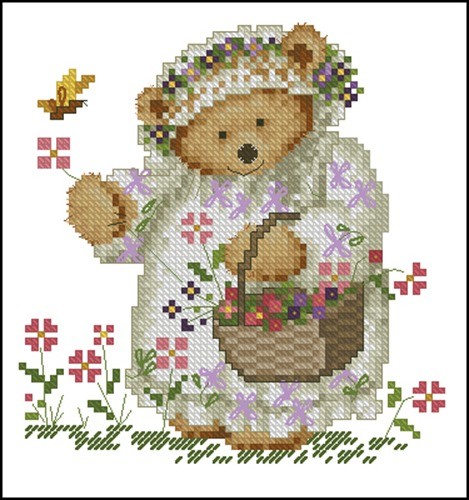 Медвежонок с цветочками 2