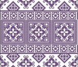 Фиолетовый орнамент для рушника