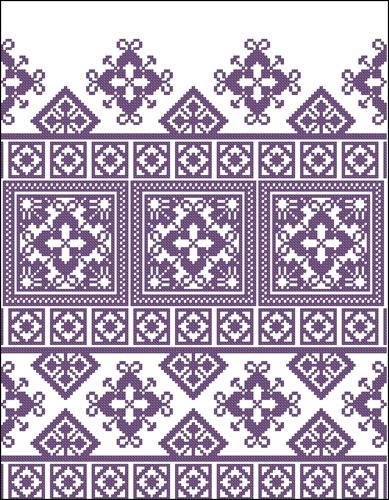 Фиолетовый орнамент для рушника