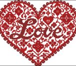 Красное сердце «Love»