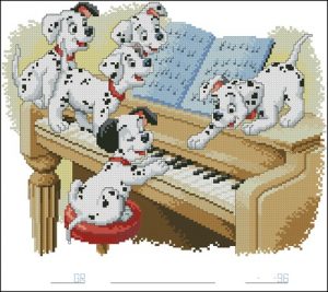 Схемы вышивки «клавиши.пианино.рояль»