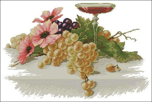 Цветы и виноград