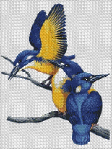 Три синие птички