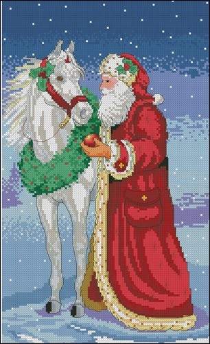 Дед Мороз и лошадь