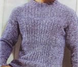 Мужской меланжевый вязаный пуловер