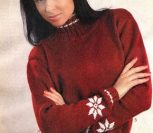 Женский свитер со снежинками