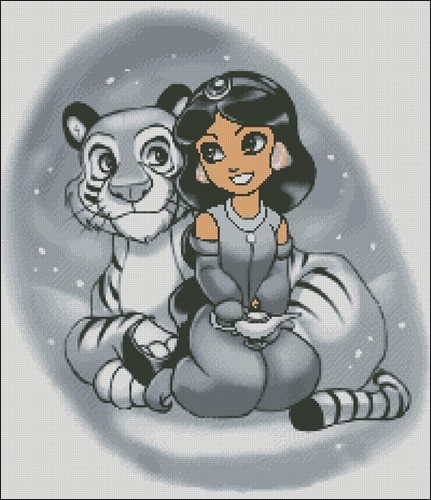 Принцесса Жасмин и тигр