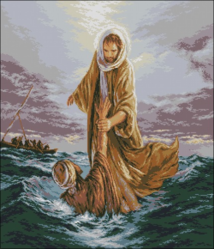 Isus salvandu-l pe Petru (Иисус, спасающий Петра)