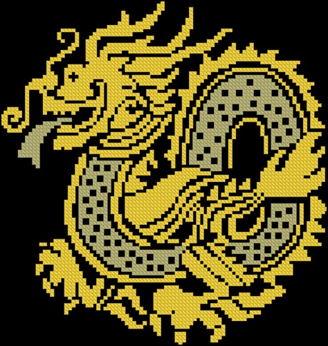 Схема вышивки: Китайский дракон