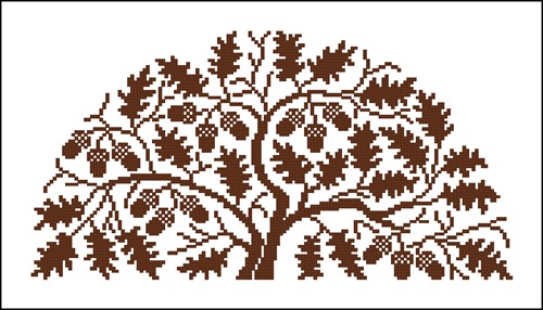 Картина «Денежное дерево». Вышивка