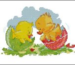 Easter chick and duckling