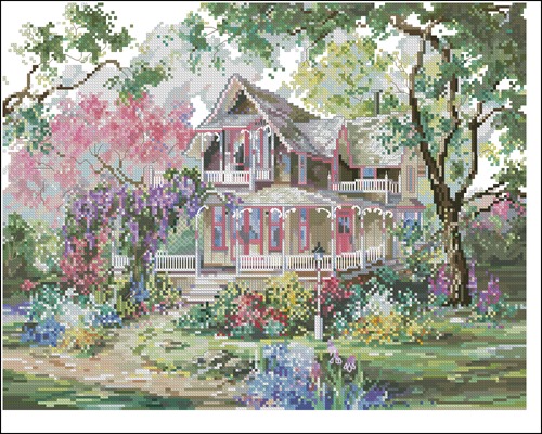 Вышивка домов и домиков Купить наборы для вышивания рисунка дома и домика