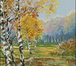 Осенний пейзаж, сельская живопись